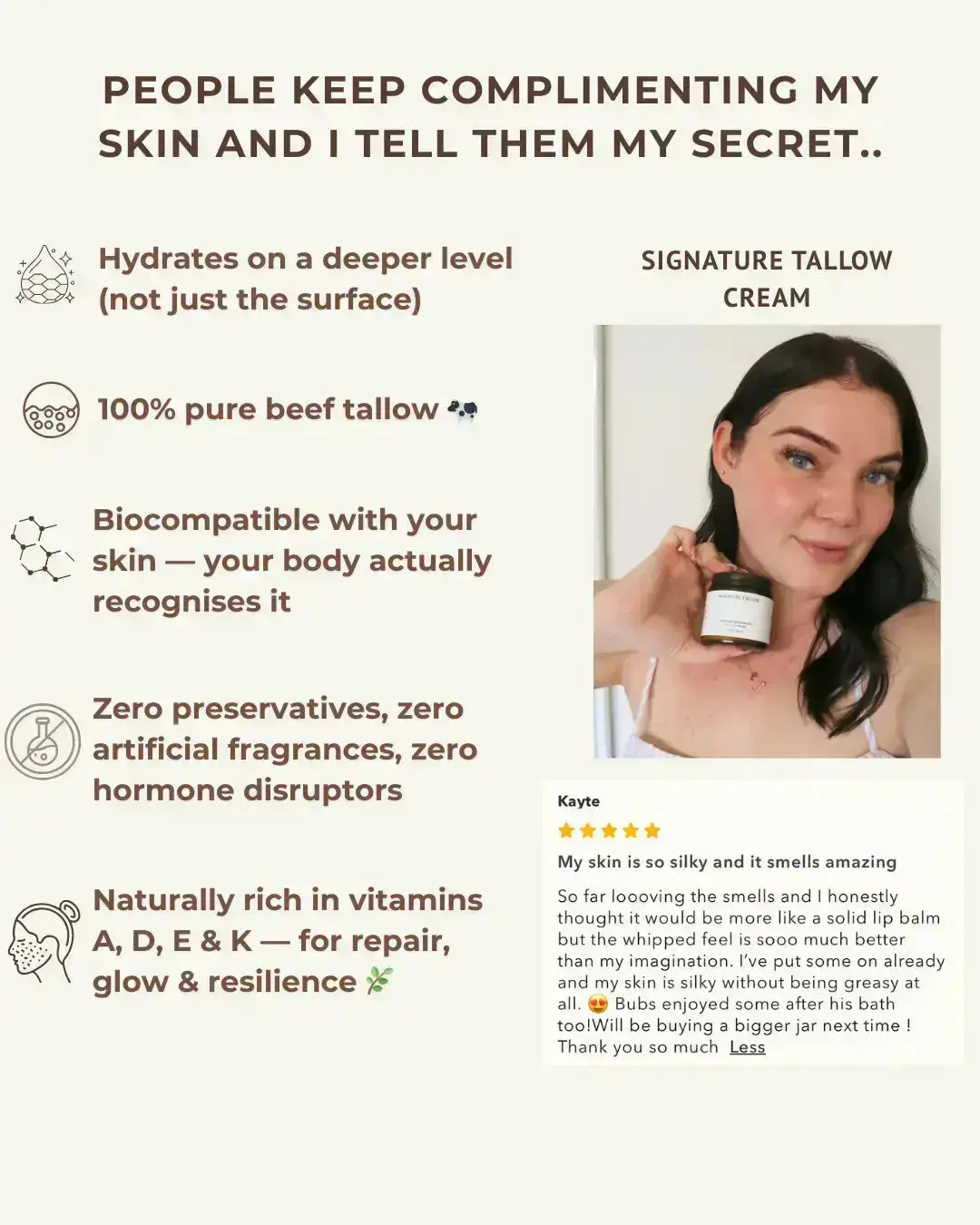 Moisturising Tallow Cream Trio Set Signature Tallow