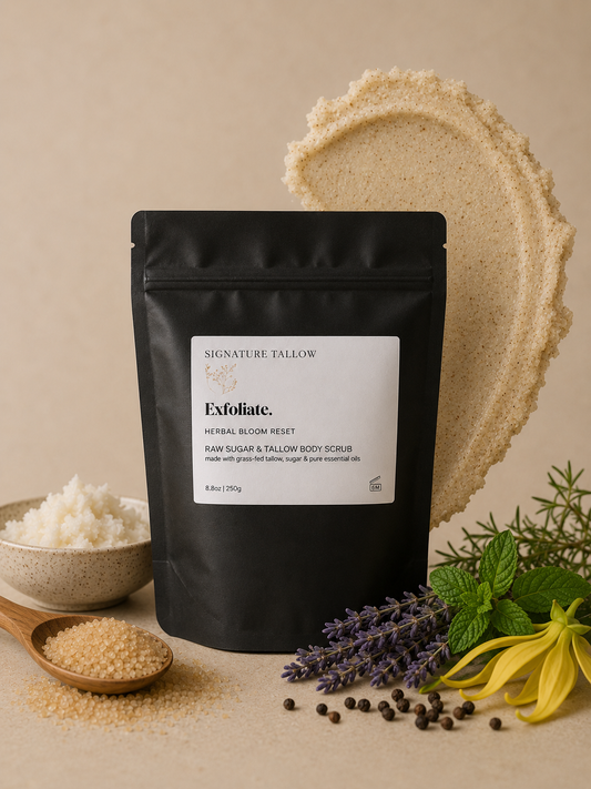 Exfoliating & Nourishing Sugar Tallow Scrub Signature Tallow